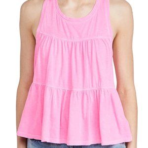 NWT Sundry Tiered Tank In Pigment Neon Pink Size XS/0